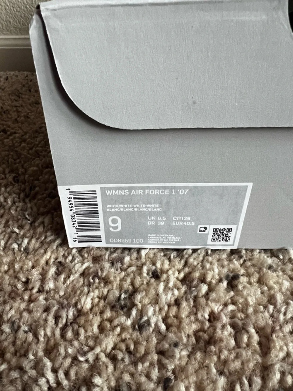 Nike WMNS Air Force 1 '07 Box - Gray and White - Picture 4 of 4
